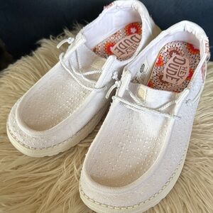Hey Dude  Canvas Slip-Ons size 8